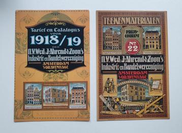 2 x ansichtkaart Uitgegeven Ahrend 100 jaar Oude affiches  beschikbaar voor biedingen