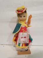 pop op houten plaatje, Verzamelen, Poppen, Niet bekend, Niet bekend, Ophalen of Verzenden, Pop