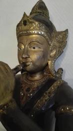 oud hout gepolychromeerd aziatisch sculpture, Ophalen of Verzenden