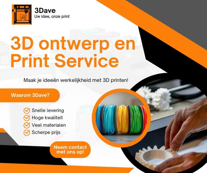 3D print service, Computers en Software, 3D Printers, Nieuw, Ophalen of Verzenden