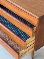 Deense ladenkast vintage teak Deens design kast ladekast, Scandinavisch design, Gebruikt, Teakhout, 3 of 4 laden