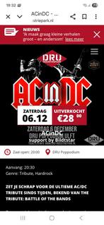 1 toegangskaart voor de cuverband van ACDC in de Dru, Eén persoon, Hard Rock of Metal