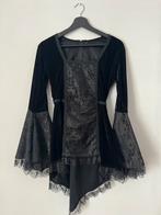 Zwarte gothic tuniek, Ophalen of Verzenden, Zo goed als nieuw, Maat 36 (S), Zwart