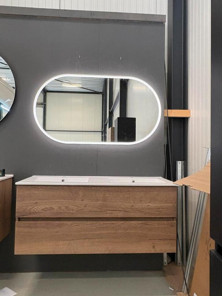 Badkamermeubel 120cm - tabacco - keramische wastafel, Huis en Inrichting, Badkamer | Badkamermeubels, Nieuw, Wastafelkast, Minder dan 100 cm