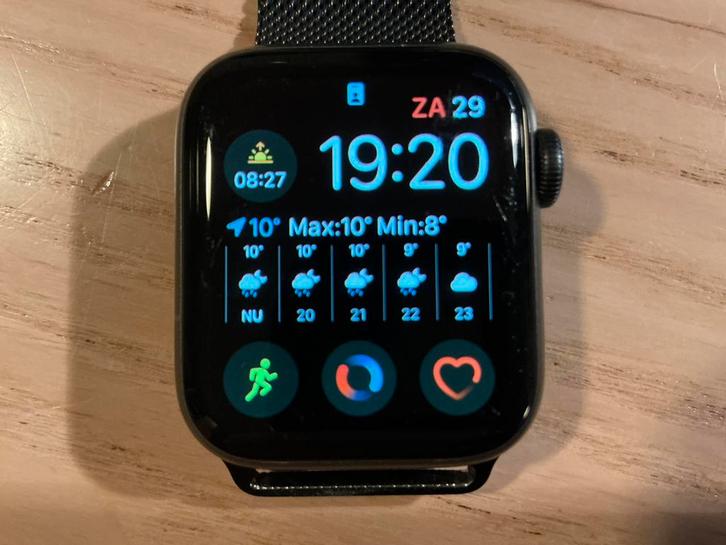 Apple Watch Series 6 40 mm Space Gray, Sieraden, Tassen en Uiterlijk, Smartwatches, Gebruikt, iOS, Grijs, Afstand, Calorieverbanding