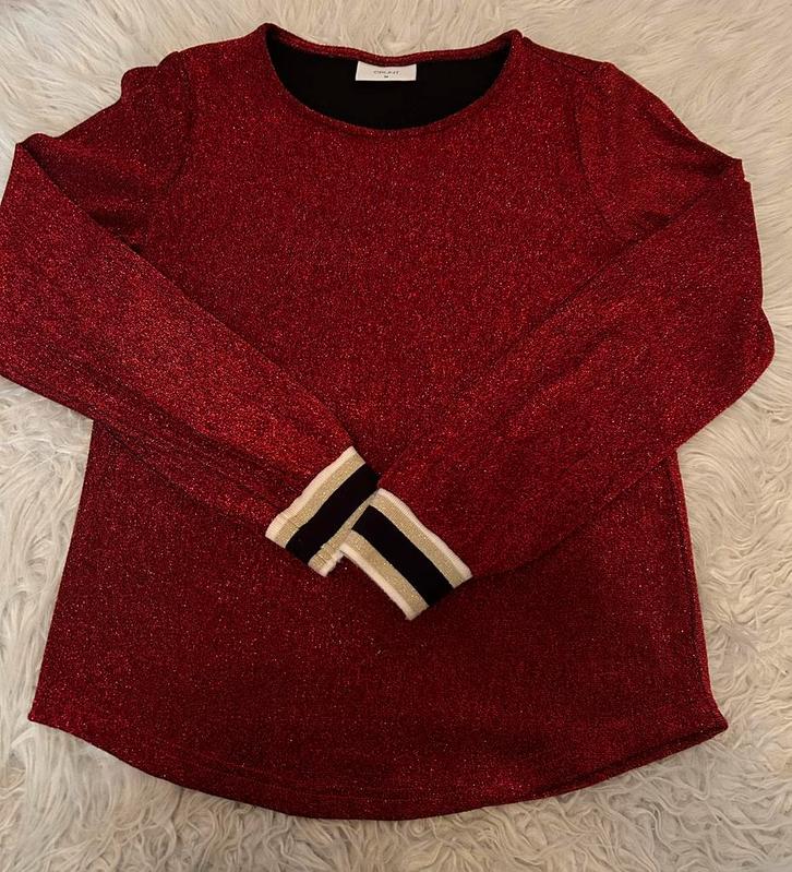 Rode glitter trui maat 14/164 merk: Grunt, Kinderen en Baby's, Kinderkleding | Maat 164, Zo goed als nieuw, Meisje, Trui of Vest