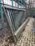 Heras schuifpoort doorgang 4 meter, hoogte 1,5 meter, Ophalen, Gebruikt, IJzer, Overige typen