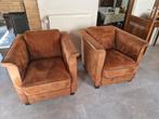 Stoelen woonkamer, Huis en Inrichting, Fauteuils, Ophalen, Gebruikt, 50 tot 75 cm, Leer