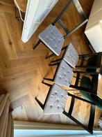 4 eetkamerstoelen, Huis en Inrichting, Stoelen, Ophalen, Gebruikt, Zwart, Vier