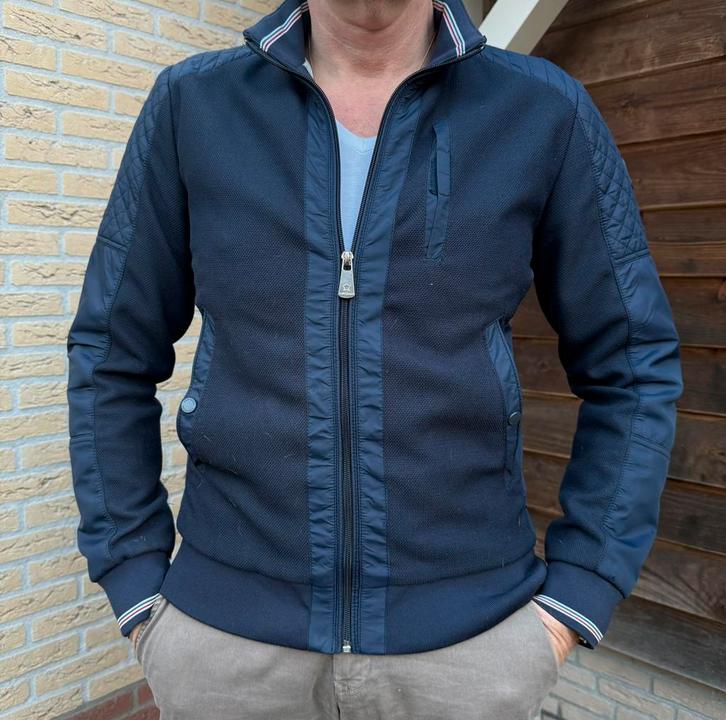 Fortezza in between jasje mt 50 donkerblauw zgan, Kleding | Heren, Jassen | Winter, Zo goed als nieuw, Maat 48/50 (M), Blauw, Ophalen of Verzenden
