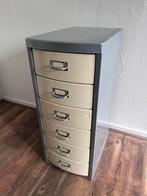 Leuke ladekast 6 lades creme grijs vintage look, Minder dan 50 cm, 5 laden of meer, Ophalen of Verzenden, Zo goed als nieuw