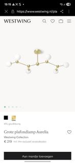 sklum/westwing hanglamp goud, Huis en Inrichting, Ophalen of Verzenden, Minder dan 50 cm, Scandinavische style, Glas