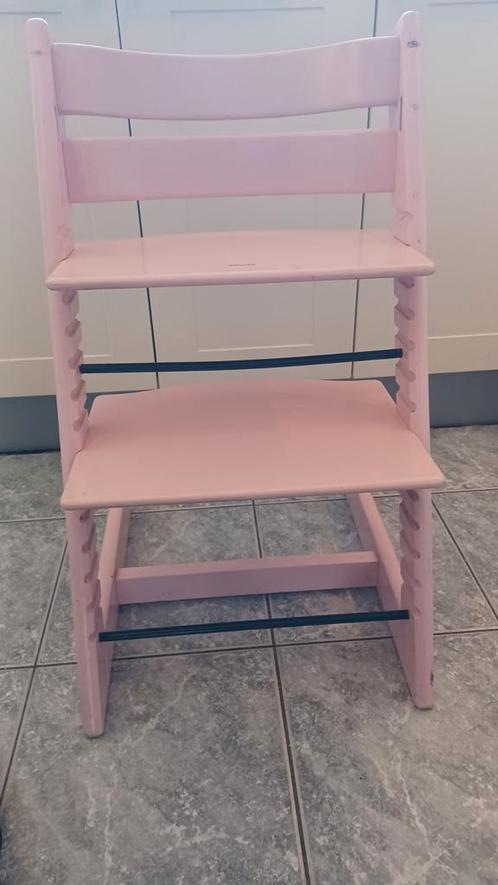 Roze stokke tripptrapp stoel 2x, Kinderen en Baby's, Kinderstoelen, Gebruikt, Meegroeistoel, Ophalen