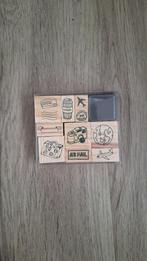 Mini stempelset, Hobby en Vrije tijd, Stempelen, Ophalen of Verzenden, Gebruikt, Houten stempel