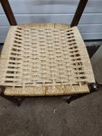 stoel met touw zitting eikenhout, Ophalen of Verzenden