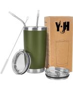 Y·J&H 20oz (550ml) Travel Tumbler Dubbelwandig, Verzenden, Nieuw