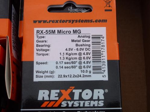 SERVO REXTOR RX-55M  doos 8x, Hobby en Vrije tijd, Modelbouw | Radiografisch | Auto's, Nieuw, Onderdeel, Overige typen, Overige schalen