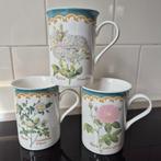 Kent Pottery 3 bone china mokken met rozen decor, Huis en Inrichting, Keuken | Servies, Ophalen of Verzenden, Zo goed als nieuw