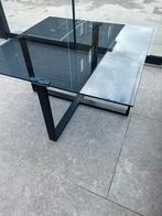 Glazen salontafel 80x80x45, Huis en Inrichting, 50 tot 100 cm, Rechthoekig, Metaal, Ophalen