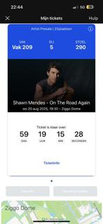 Shawn mendes ziggo dome, Tickets en Kaartjes, Eén persoon