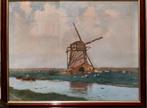 Marius Gidding 1863-1925 Voorburg Vliegermolen, Antiek en Kunst, Kunst | Schilderijen | Klassiek, Ophalen of Verzenden