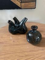 Studio Ikebana Raku tafelset jaren 70, Wabi Sabi Steengoed, Hobby en Vrije tijd, Pottenbakken, Ophalen of Verzenden, Gebruikt