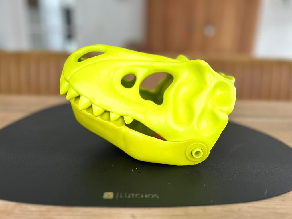 Mooie handpop van een Dino skelet hoofd van Haba SPOTPRIJS!!, Kinderen en Baby's, Speelgoed | Poppen, Nieuw, Overige typen, Ophalen of Verzenden