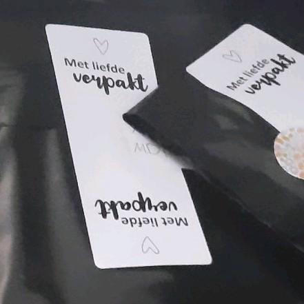Sluitstickers met liefde verpakt stickers wensetiketten hart, Hobby en Vrije tijd, Stickers en Plaatjes, Nieuw, Meerdere stickers