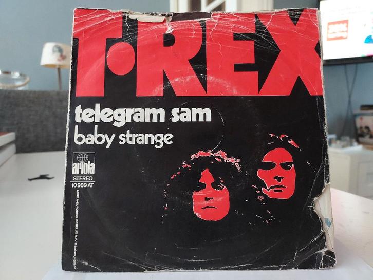 7" Single T.Rex - Telegram Sam / Baby Strange, Cd's en Dvd's, Vinyl Singles, Gebruikt, Single, Pop, 7 inch, Ophalen of Verzenden