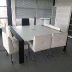 Houten design vergadertafel / duo bureau - 180x180 cm, Niet ingevuld, Gebruikt, Niet ingevuld, Niet ingevuld