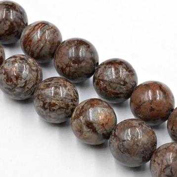 Streng bruine Sneeuwvlok Obsidiaan edelsteen kralen 8 mm beschikbaar voor biedingen