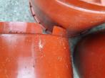 150 stevige rode potten kweekpotten € 25.00, Kunststof, Gebruikt, Van Sytzamawei 28 9114 RW Driezum, Rond