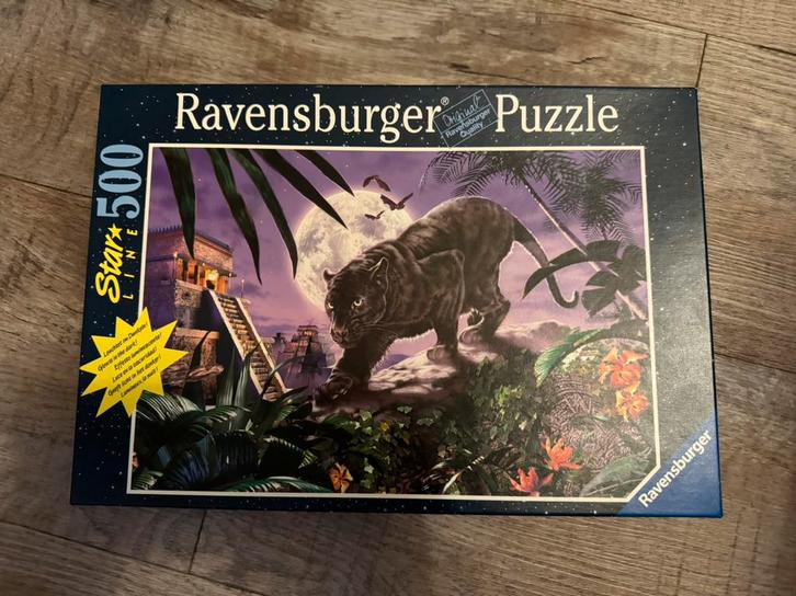 Ravensburger puzzel Sluipende panter ~ 500 stukjes, Hobby en Vrije tijd, Denksport en Puzzels, Zo goed als nieuw, Legpuzzel, 500 t/m 1500 stukjes