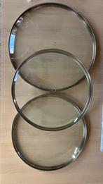 Nieuw!! Glazen deksels met RVS rand, Huis en Inrichting, Keuken | Potten en Pannen, Ophalen of Verzenden, Nieuw, Glas, Overige typen