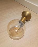 Gouden plafondlamp inclusief grote lichtbol, Ophalen, Zo goed als nieuw