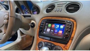 Carplay Radio navigatie mercedes sl r230 2005 android 14, Auto diversen, Autoradio's, Nieuw, Ophalen of Verzenden