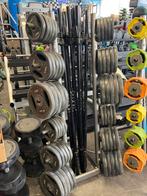All4gym( gym80 ) 10 x halterstangen met schijven  en rek, Ophalen, Gebruikt, Halter sets, Gym80