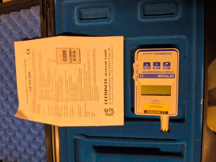 GEISINGER GFTH200 Hygro-Thermometer, Doe-het-zelf en Verbouw, Gereedschap | Boormachines, Ophalen of Verzenden