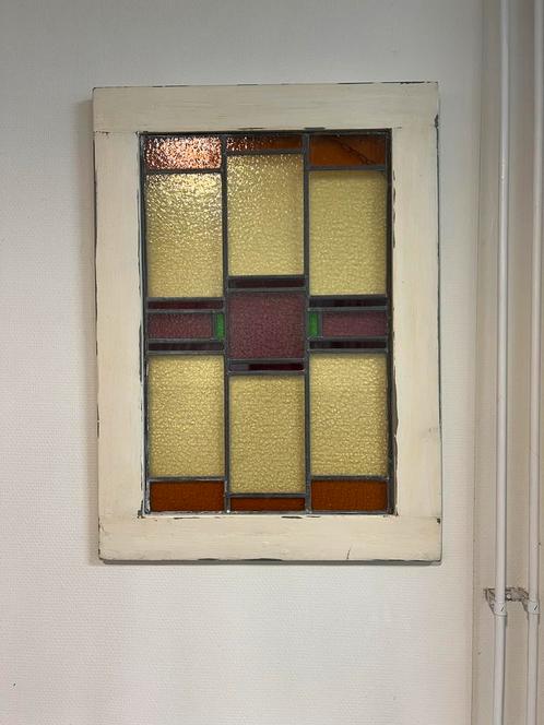Antiek Glas in Lood Raam, Antiek en Kunst, Antiek | Glas en Kristal, Ophalen