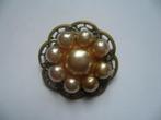 VINTAGE BROCHE MET PARELTJES, Verzenden, Overige materialen, Broche