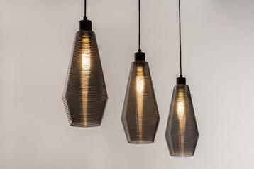 hanglamp 123cm rookglas eettafel eethoek tafel keuken lamp beschikbaar voor biedingen