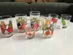 Leuke vintage / retro sapglaasjes 8 stuks 🍓🍊🍐🍏🍋🍊🍒, Verzamelen, Ophalen, Zo goed als nieuw