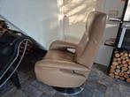 Heerlijke relax draaistoel Hukla. Lelystad., Ophalen, Gebruikt, Leer, 75 tot 100 cm