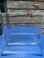 Nieuwe glazen accubak / vaas  25x18x22 cm, Verzenden, Nieuw, Glas, Minder dan 50 cm