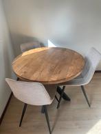 Ronde eettafel mangohout, Ophalen, Zo goed als nieuw, Rond, 100 tot 150 cm