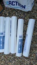 5 rollen glasvezelbehang, zelfde batch, Huis en Inrichting, Ophalen of Verzenden, 10 tot 25 m², Wit, Modern