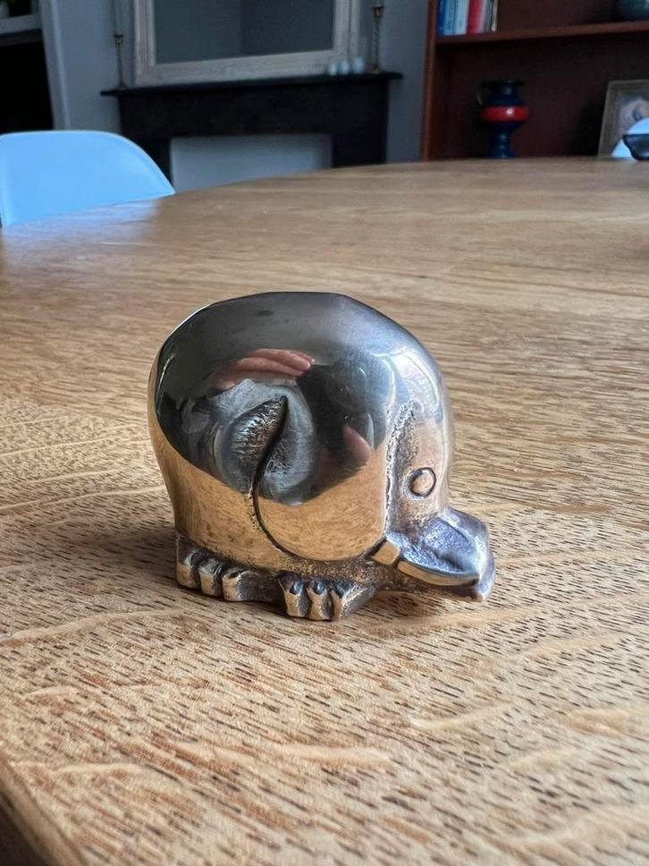 Schattig vintage messing olifantje, Huis en Inrichting, Woonaccessoires | Overige, Gebruikt, Ophalen of Verzenden