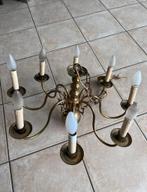 Hanglamp/ Kroonluchter messing 50er-60er jaren 8 armen, Huis en Inrichting, Lampen | Kroonluchters, Ophalen, Gebruikt