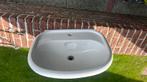Wastafel met sifonkap, kraan en plancet, Doe-het-zelf en Verbouw, Sanitair, Ophalen, Gebruikt, Wastafel