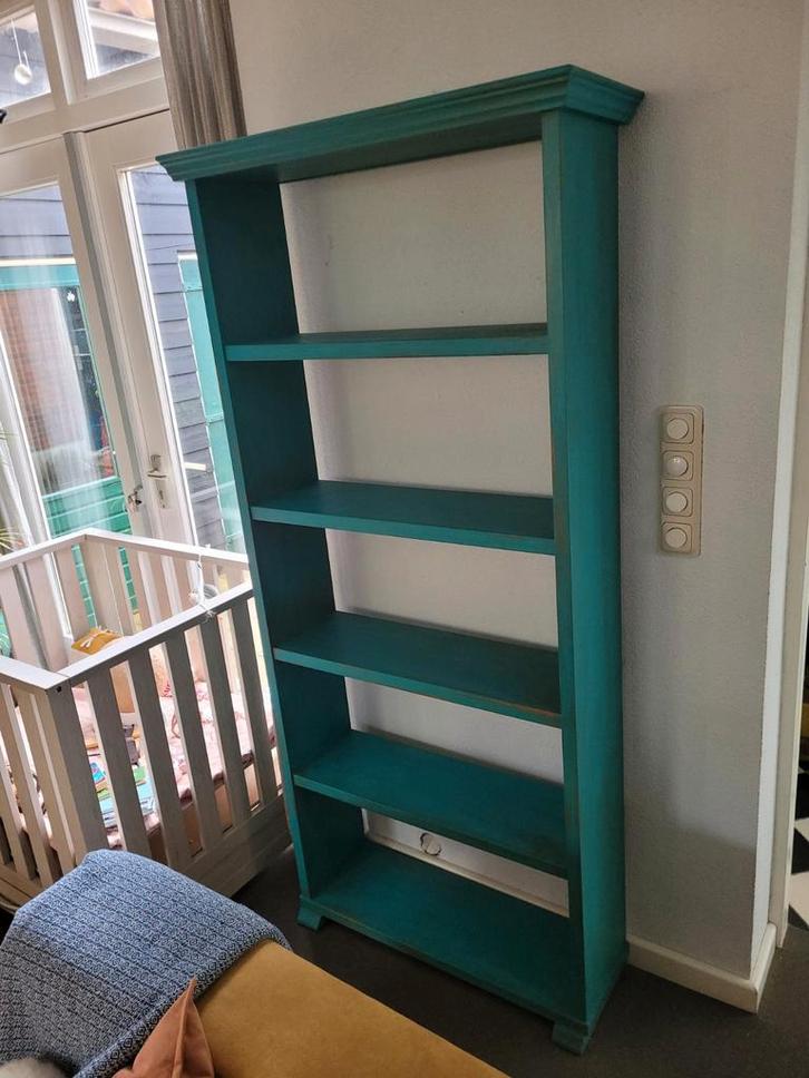 Eikenhouten Boekenkast Ibiza Stijl, Huis en Inrichting, Kasten | Boekenkasten, Gebruikt, 100 tot 150 cm, 150 tot 200 cm, 25 tot 50 cm